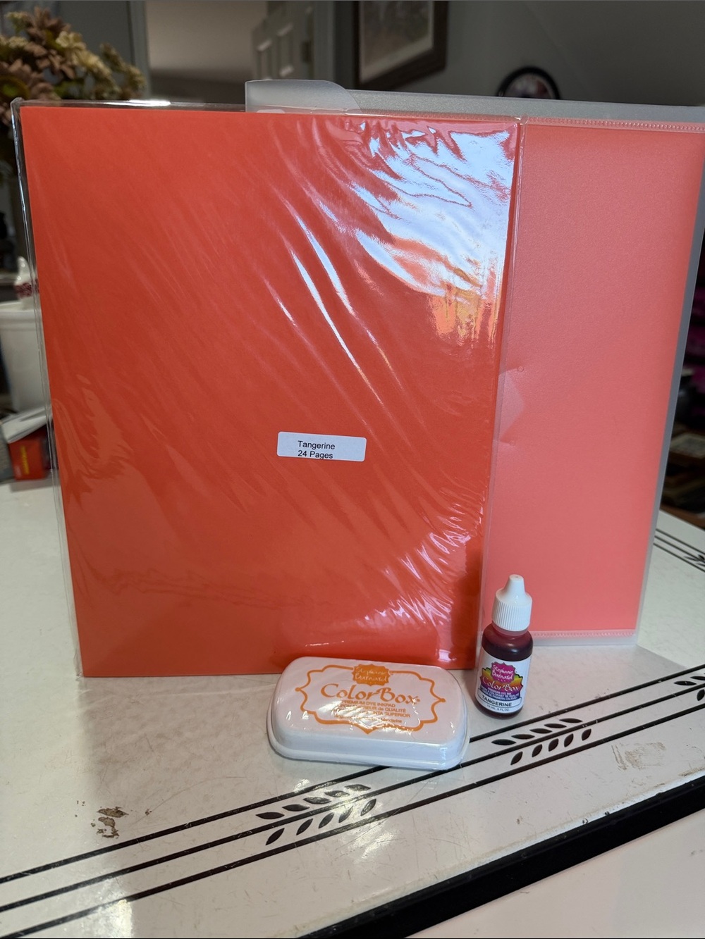 The Stamps of Life Cardstock, Ink Pad and Reinker in Tangerine